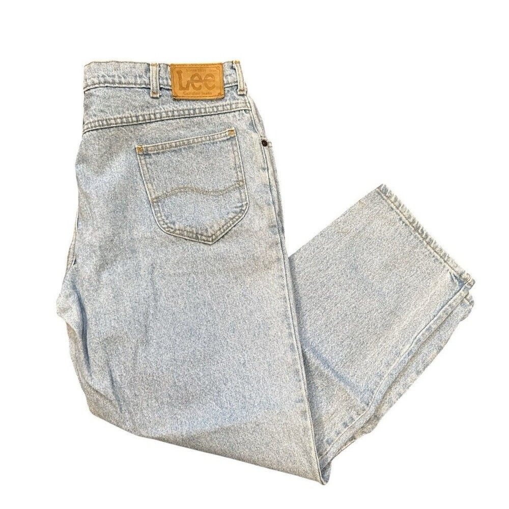 Lee Jeans W40 L29 Mens Light Blue Regular Straight Fit Vintage Denim Y2K
